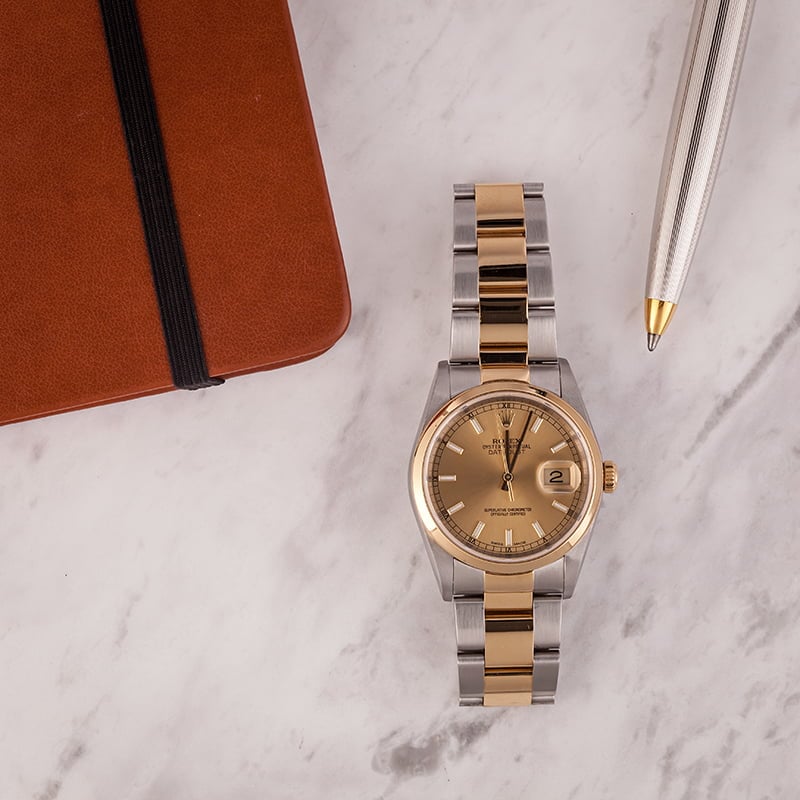 Used Rolex Datejust 16203 Champagne Dial