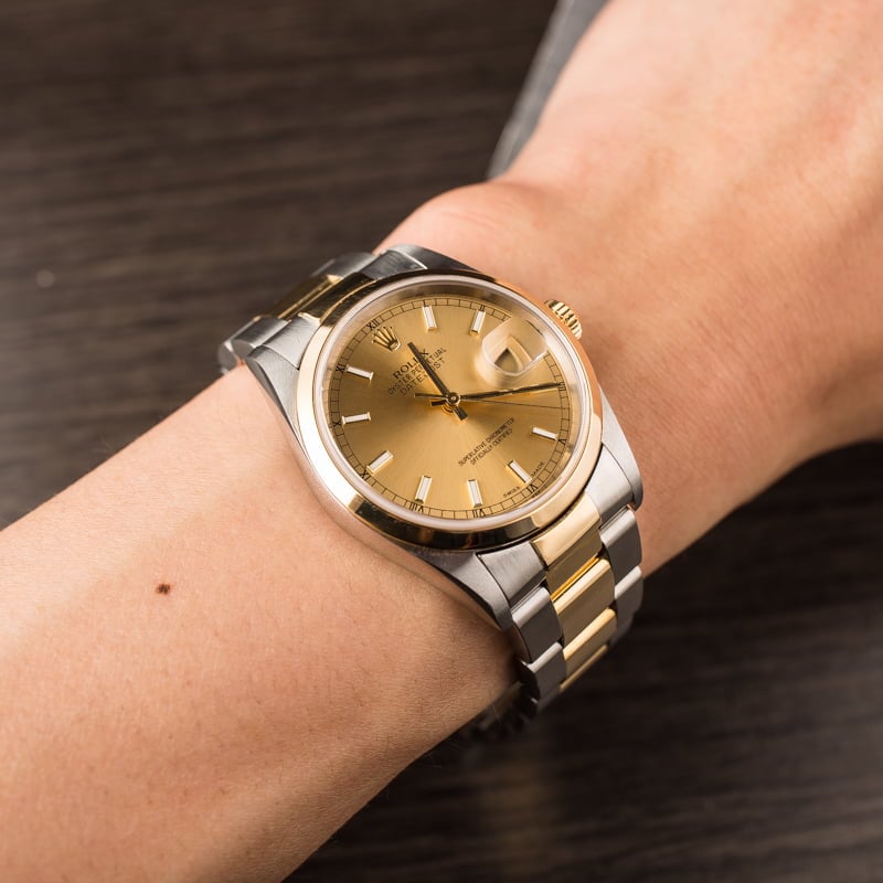 Used Rolex Datejust 16203 Champagne Dial