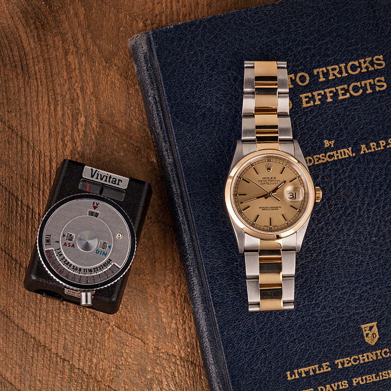 Pre-Owned Rolex Datejust 16203 Champagne Index Dial