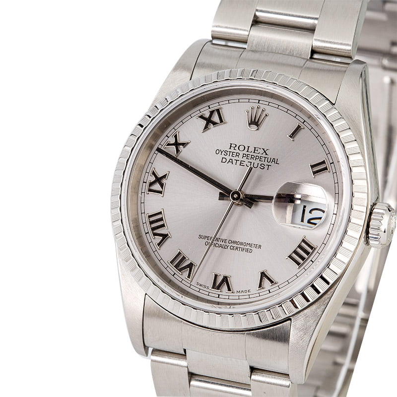 Rolex Datejust 16220 Rhodium Dial