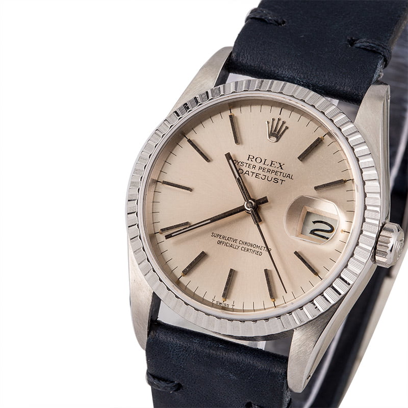Pre-Owned Rolex Datejust 16220 Leather Strap
