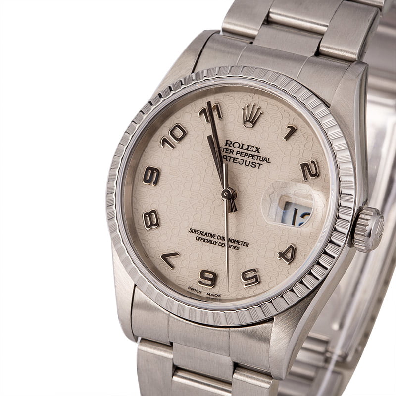 Used Rolex Datejust 16220 Ivory Roman Jubilee Dial