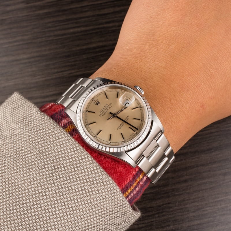 Rolex Datejust 16220 Silver Index Dial T