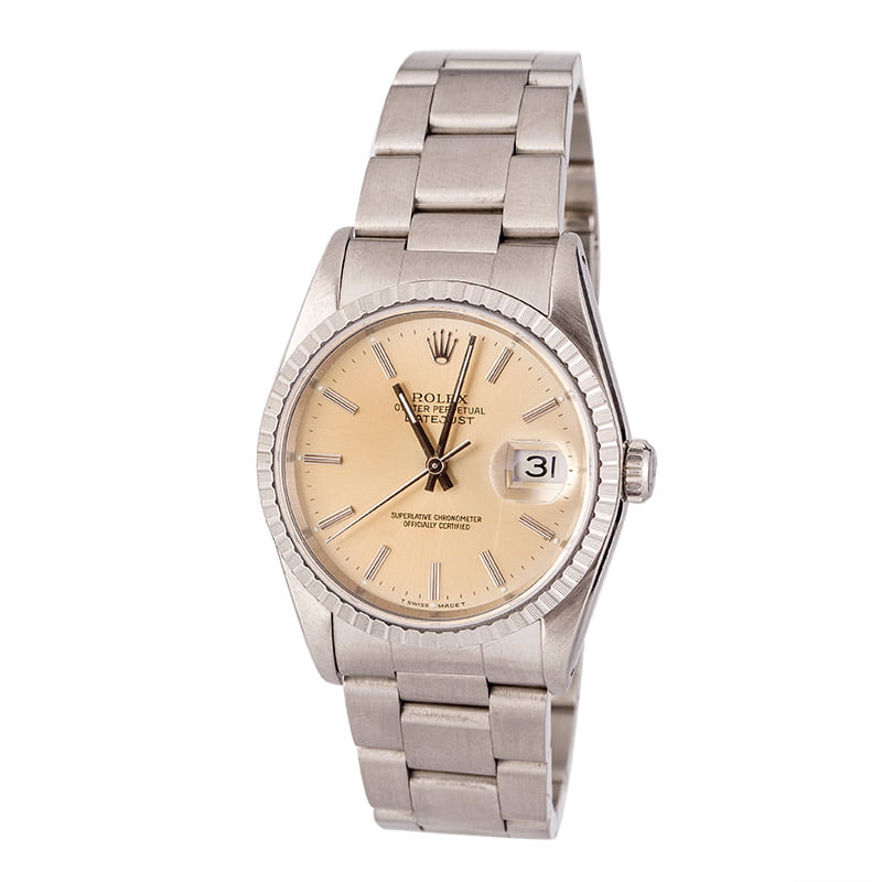 Rolex Datejust 16220 Silver Dial Steel Oyster
