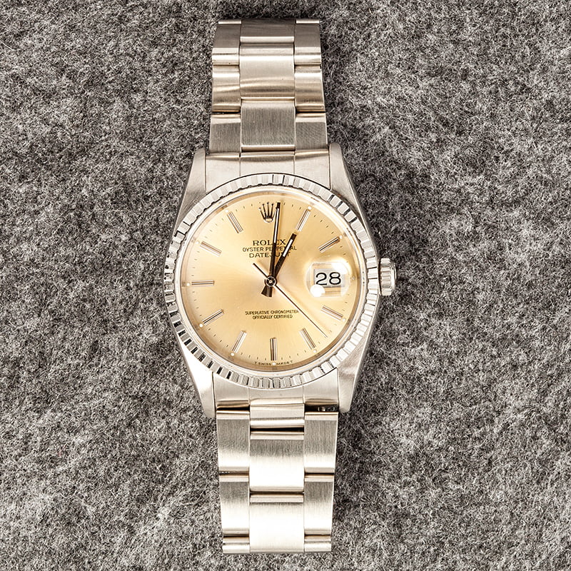 Used Rolex Datejust 16220 Silver Dial Steel Oyster Bracelet