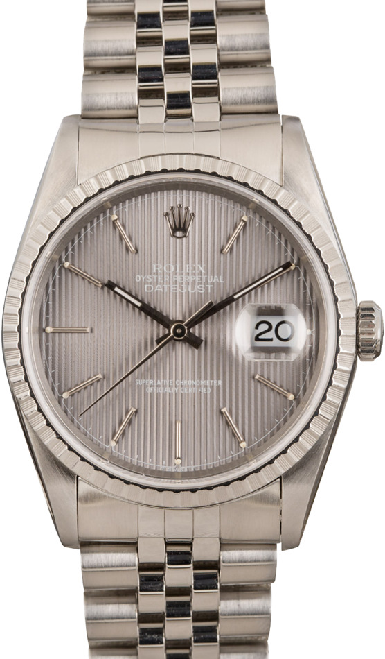 Rolex Datejust 16220 Slate Tapestry Dial