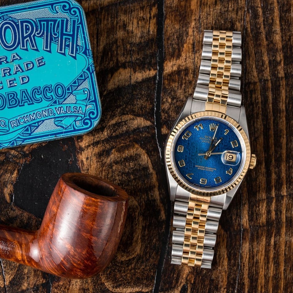 Datejust Rolex 16233 Blue Arabic Dial