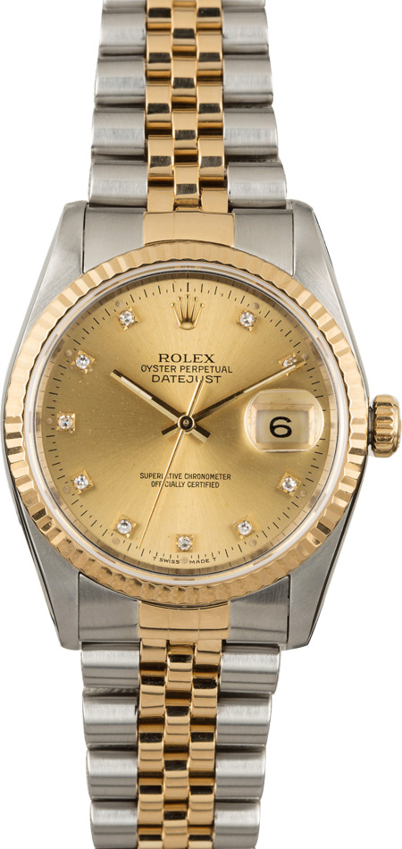 Used Rolex Datejust 16233 Diamond Dial PreOwned