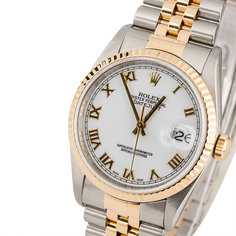 Pre Owned Rolex Datejust White 16233