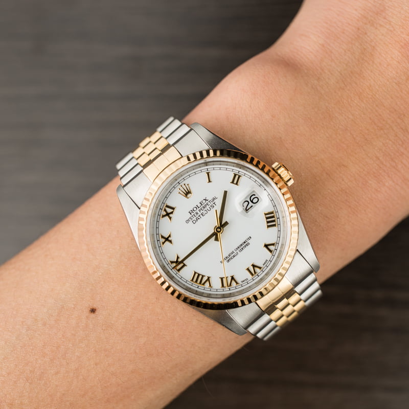 Pre Owned Rolex Datejust White 16233
