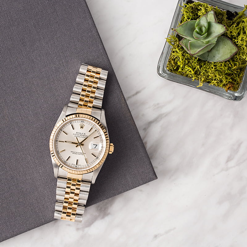 123095 PreOwned Rolex Datejust 16233 Two Tone Jubilee Band