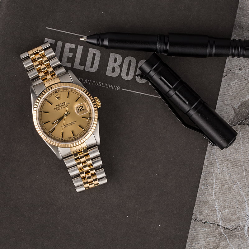 Used Rolex Datejust 16233 Luminous Champagne Dial
