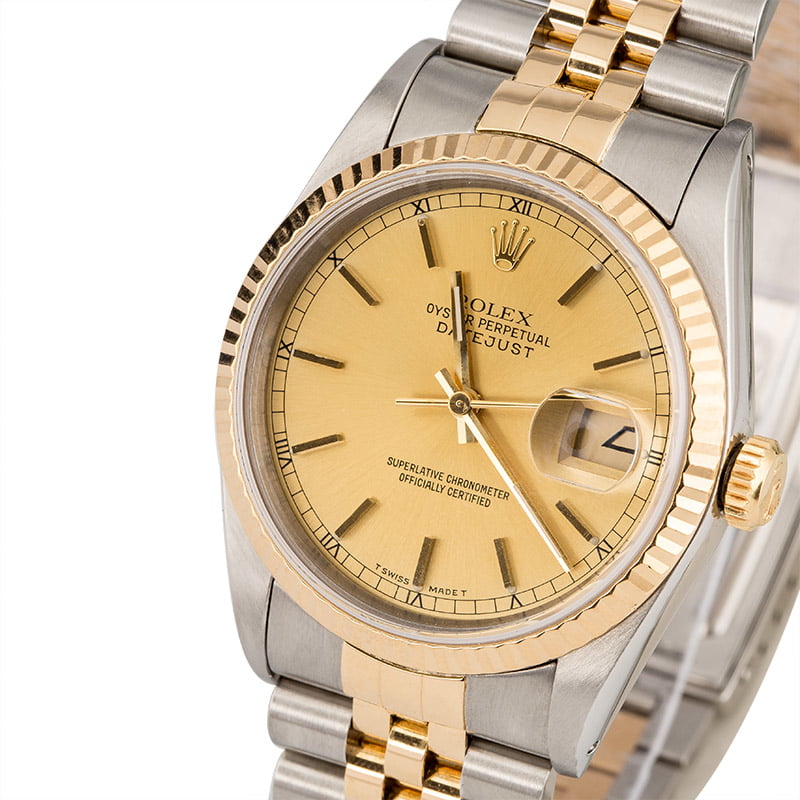 Pre-Owned Rolex Datejust 16233 Two Tone Jubilee Band