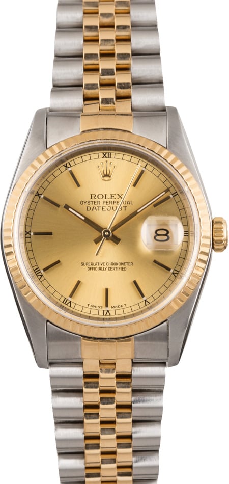 Used Rolex Datejust 16233 Two Tone Men's Watch