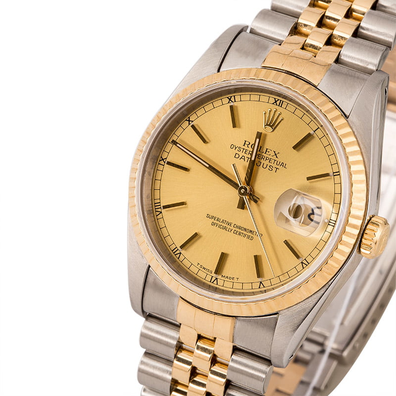 Used Rolex Datejust 16233 Two Tone Men's Watch
