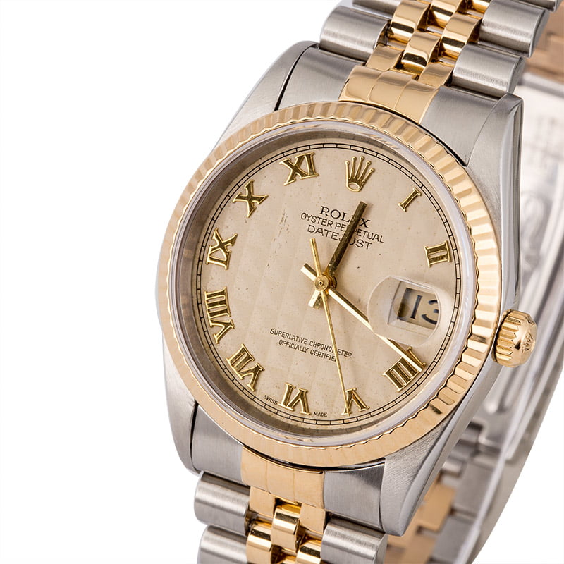 Pre Owned Rolex Datejust 16233 Ivory Pyramid