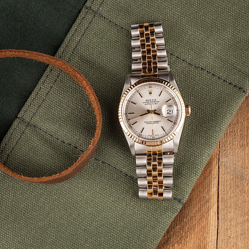 Pre-Owned Rolex Datejust 16233 Silver Index