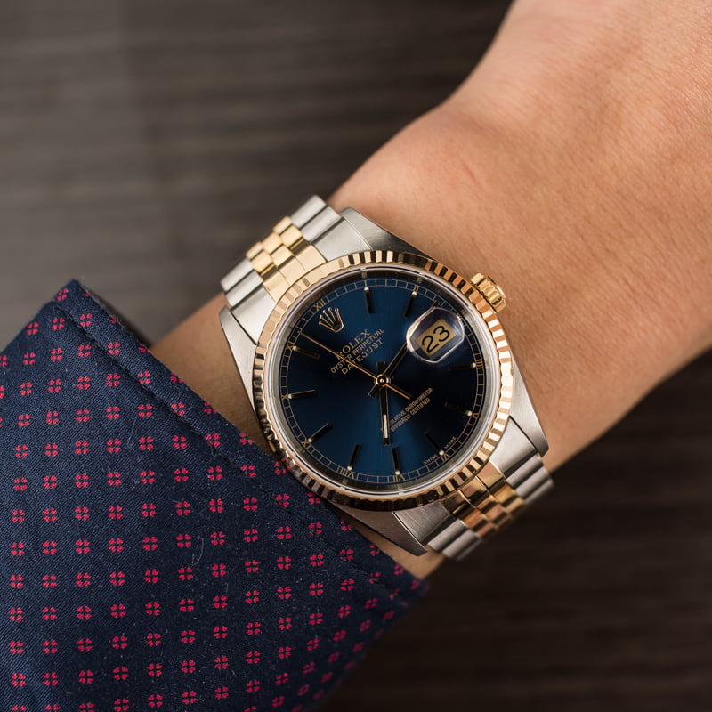 Pre Owned Rolex Datejust 16233 Blue Index