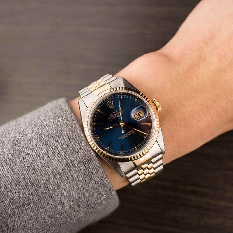 Pre Owned Blue Dial Rolex Datejust 16233