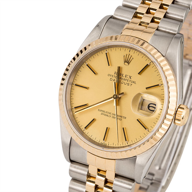 Pre Owned Champagne Rolex Datejust 16233