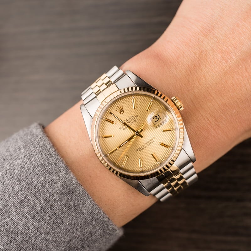 Pre Owned Rolex Datejust 16233 Tapestry Dial