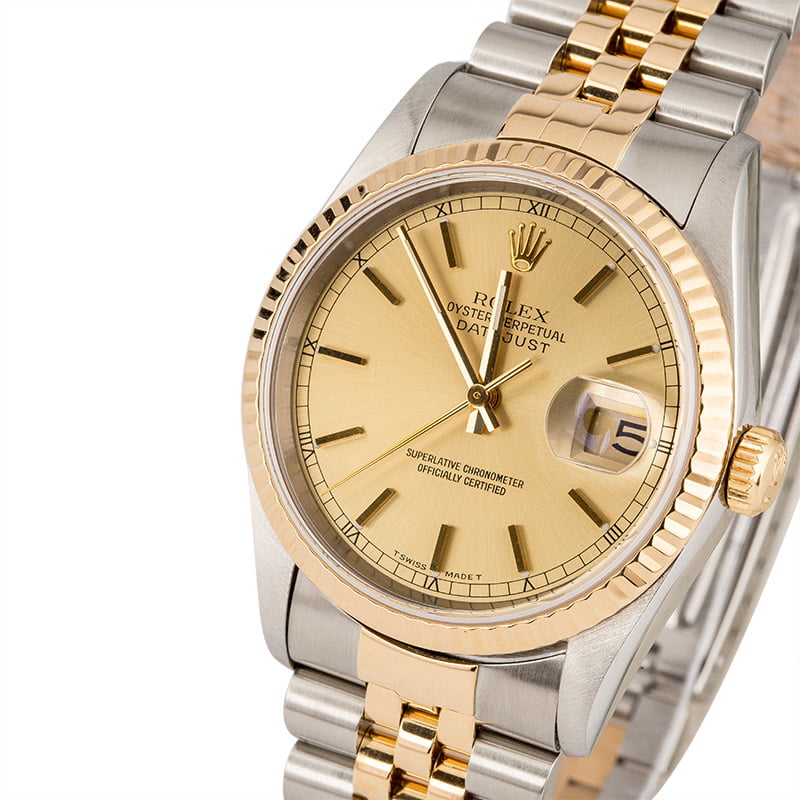 Used Champagne Index Dail Rolex Datejust 16233