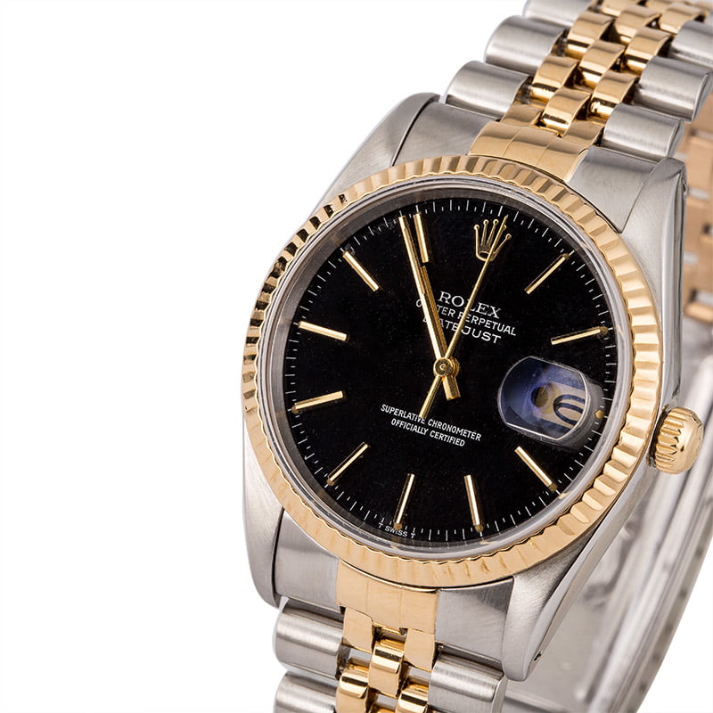 Used Rolex Datejust 16233 Black Dial T