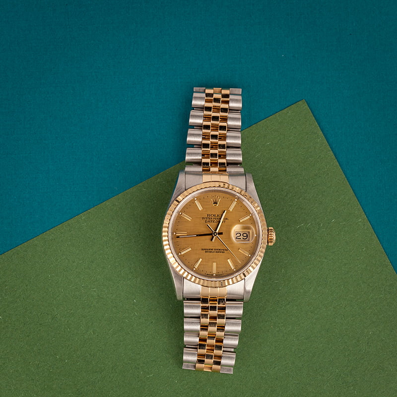 Pre-Owned Rolex Datejust 16233 Linen Dial T