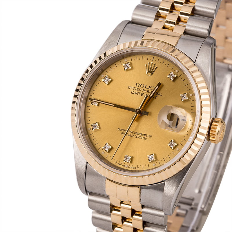 Pre-Owned Rolex Datejust 16233 Diamond Dial Watch