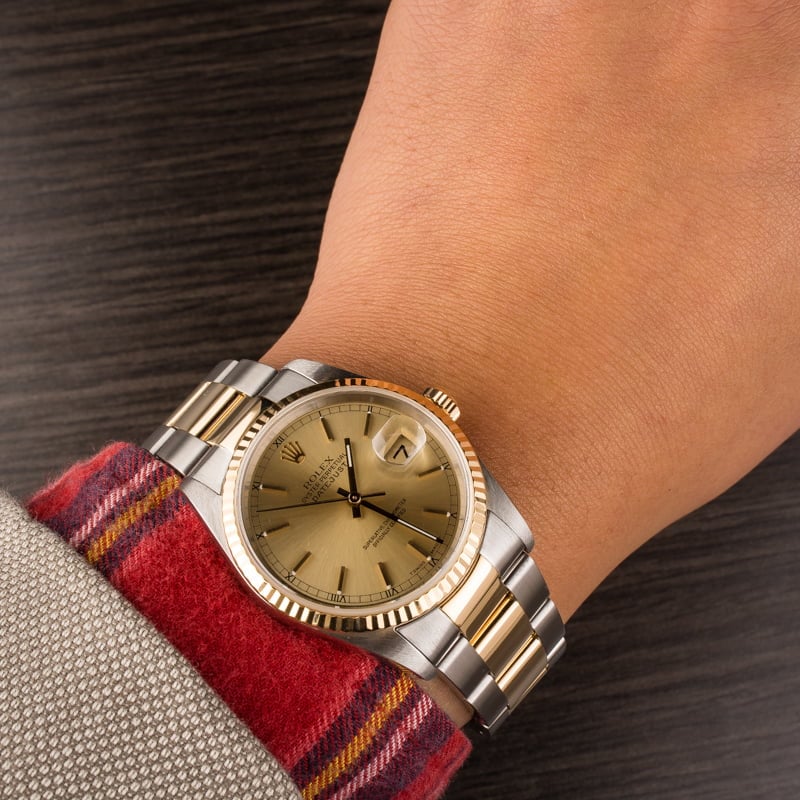 Pre-Owned Two Tone Rolex Datejust 16233 T