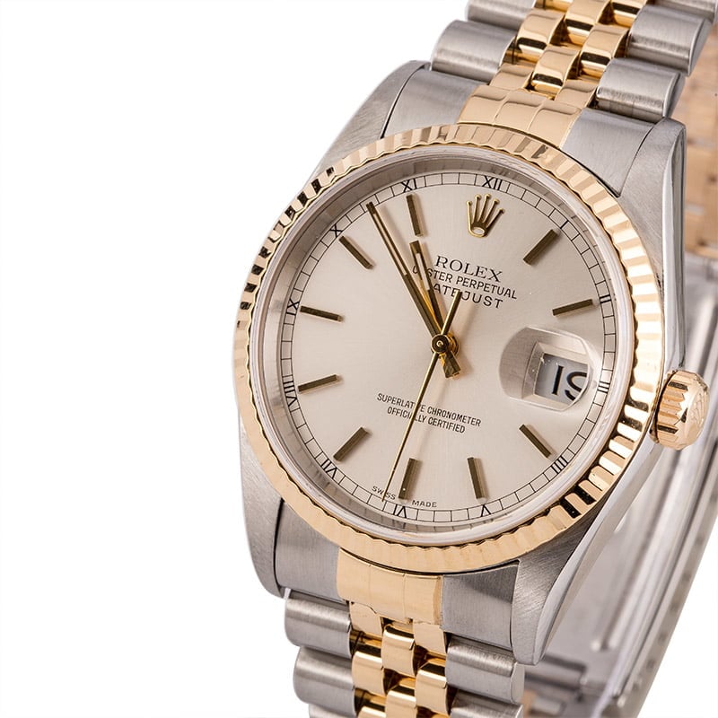 Pre-Owned Rolex Datejust 16233 Silver Dial Watch