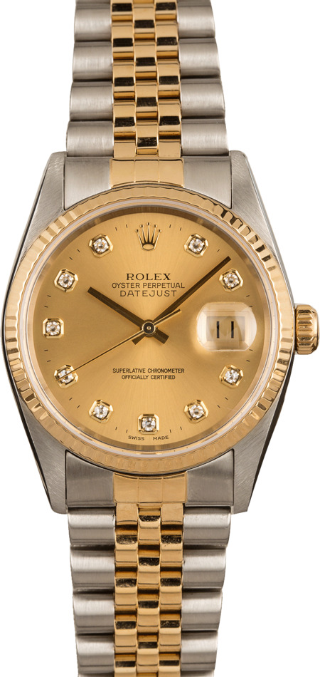 Pre-Owned 36MM Rolex Datejust 16233 Diamond Dial T