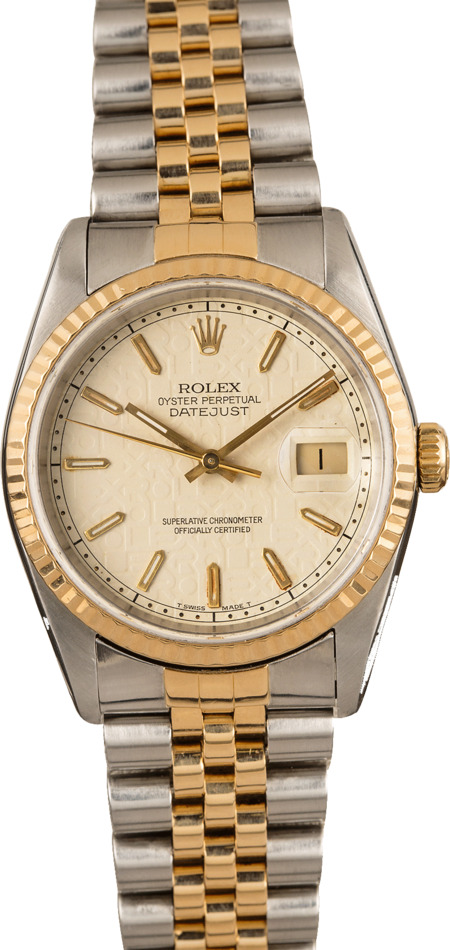 Pre-Owned Rolex 16233 Datejust Ivory Jubilee Dial T