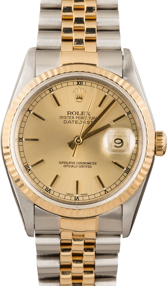 rolex datejust 38mm two tone