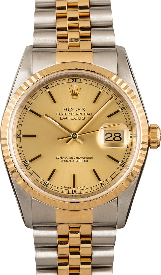 used rolex two tone datejust
