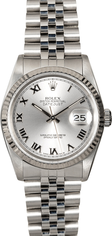 Pre-Owned Rolex Datejust 16234 Silver 