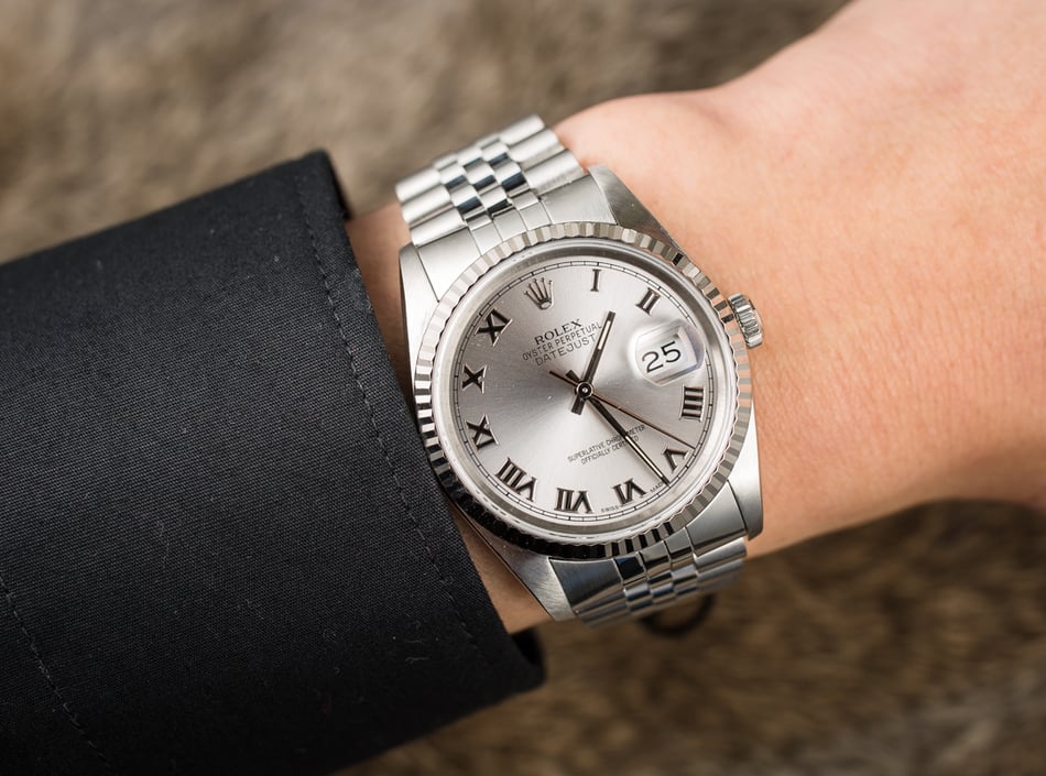 Pre-Owned Rolex Datejust 16234 Silver Roman Dial