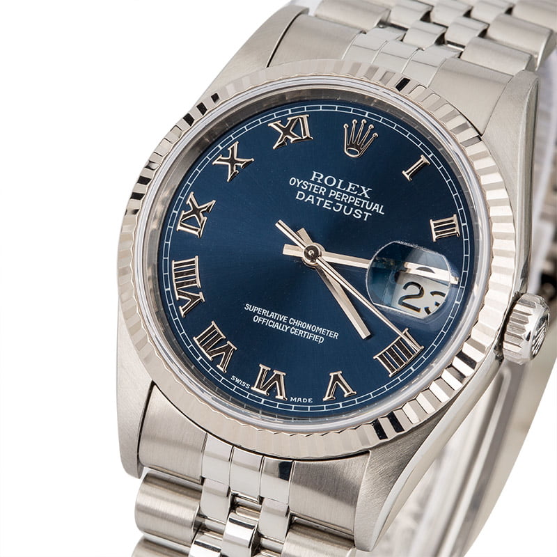 Rolex Steel Datejust 16234 Blue Dial