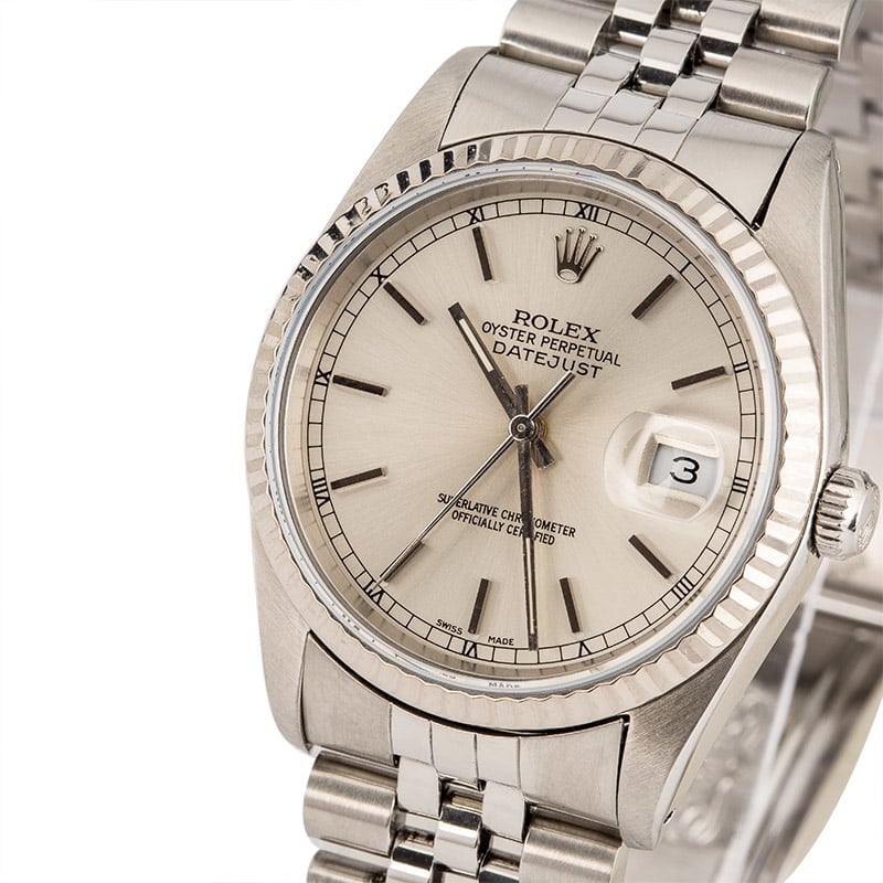 Used Rolex Datejust 16234 Silver Index Dial