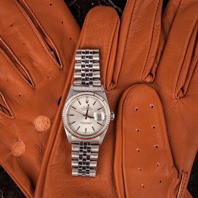 Pre-Owned Rolex Datejust 16234 Silver Index Dial Jubilee Bracelet T