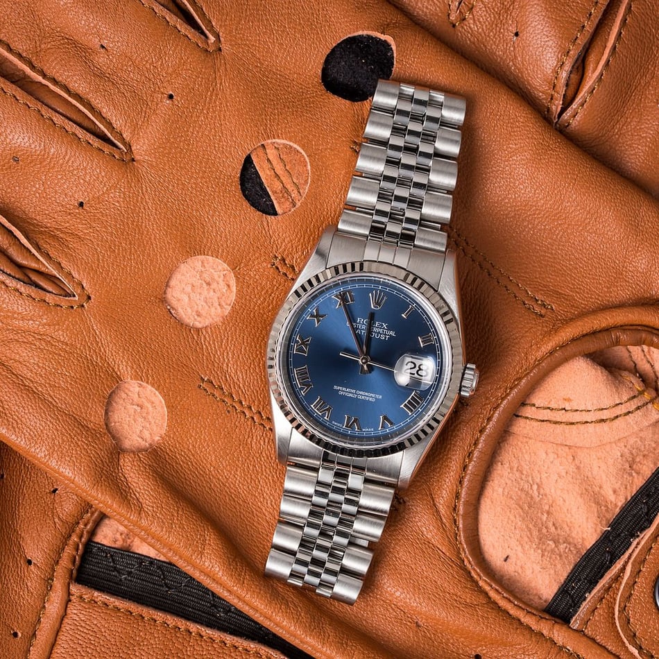 Rolex Datejust 16234 Blue Roman Dial