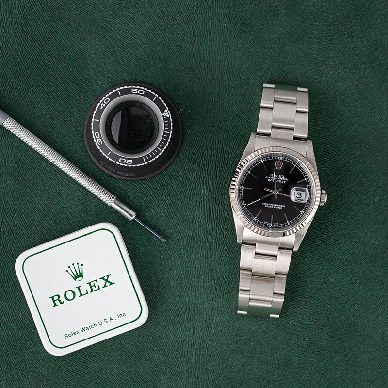 Used Rolex Datejust 16234 Black Index Dial