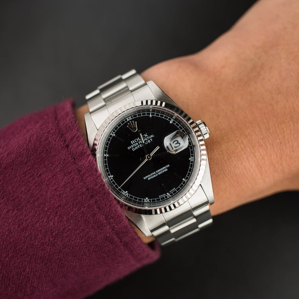 Used Rolex Datejust 16234 Black Index Dial