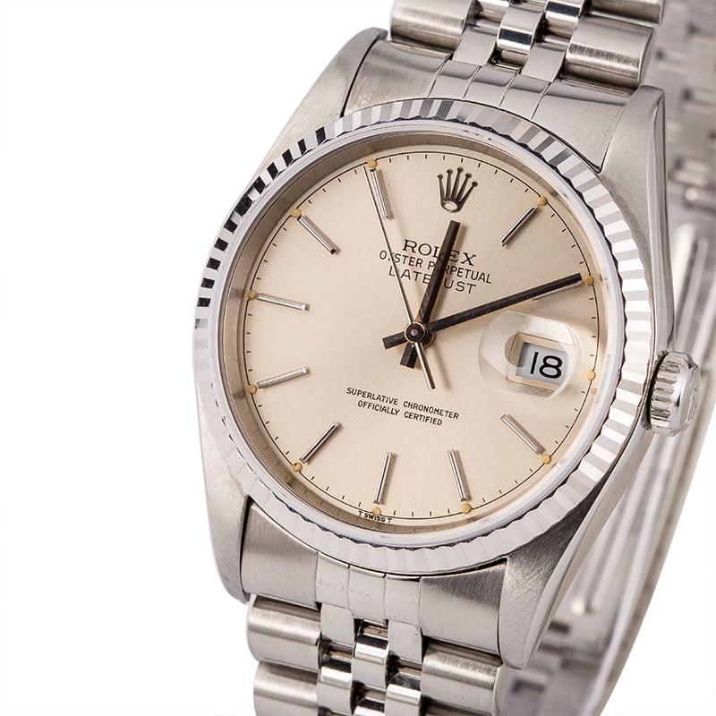 Pre-Owned 36mm Rolex Datejust 16234 Silver Dial