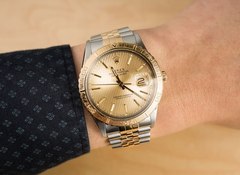 Rolex Thunderbird Datejust 16253 Champagne Tapestry