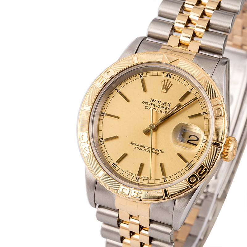 Used Rolex Datejust Turn-O-Graph 16263 Two Tone Jubilee Band T