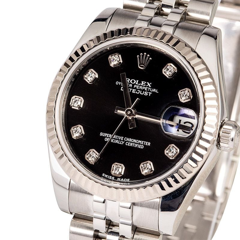 Rolex Datejust 178274 Black Diamond Dial