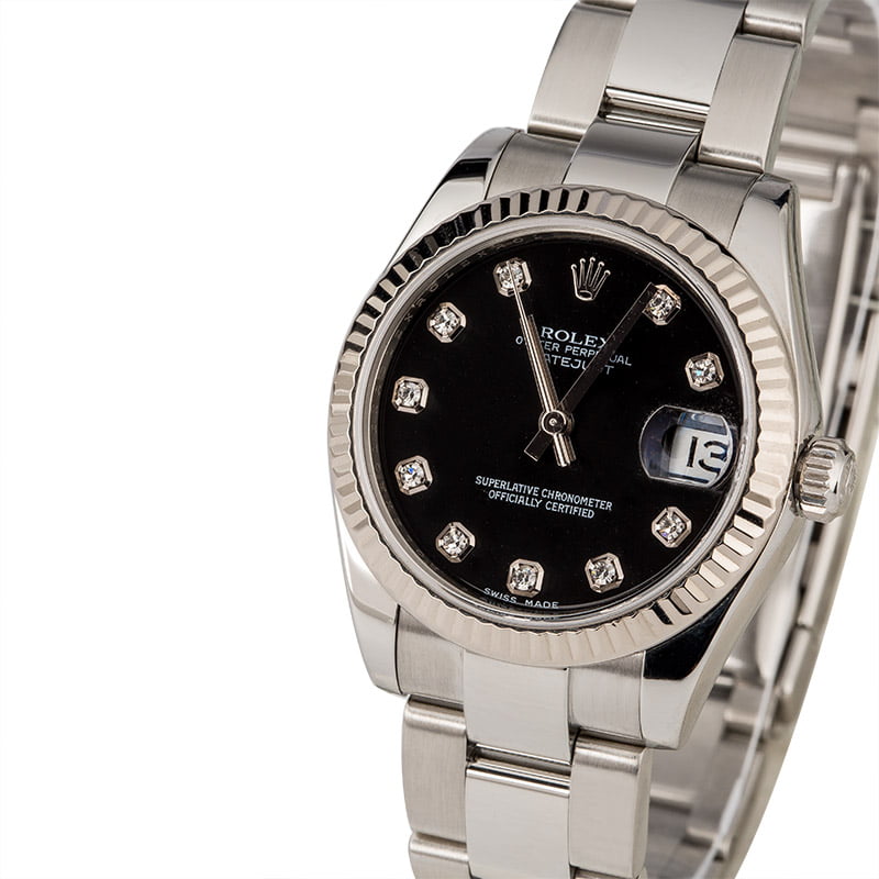 Rolex Mid-Size Datejust 178274 Black Diamond Dial