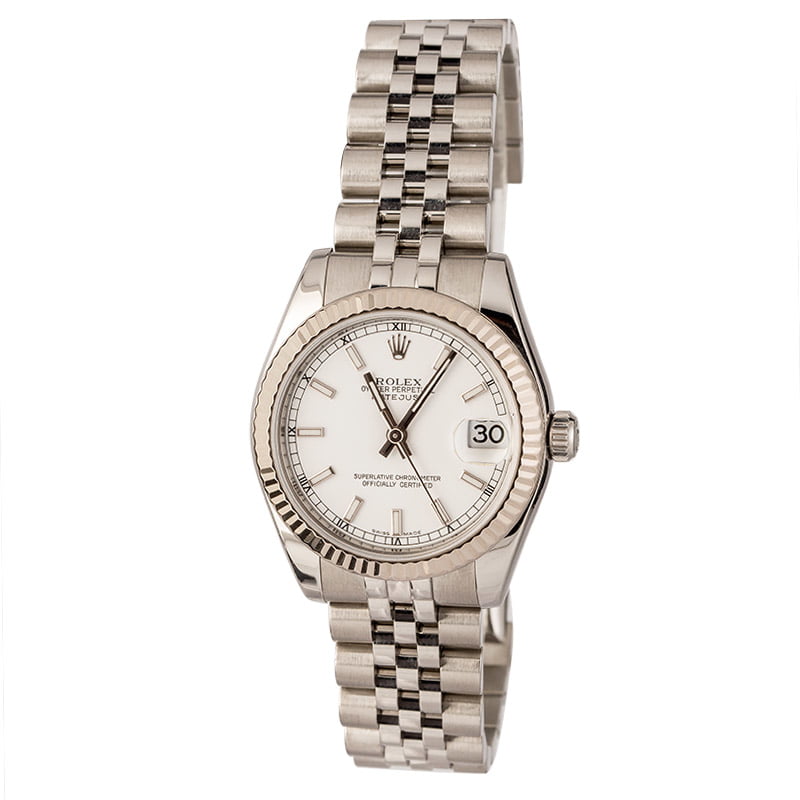 Rolex Mid-Size Datejust 178274 White Dial