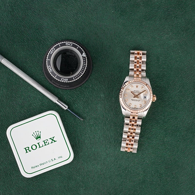 Rolex Datejust 179171 Silver Diamond Dial